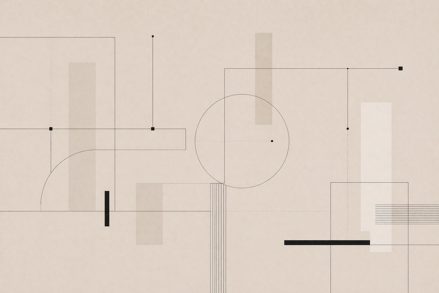 Abstract study of connected geometric forms